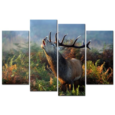 Animals Canvas Wall Art Indeer Picture Prints for Home Livinig Room Decor