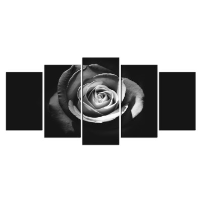 Black and White Canvas Wall Art Elegant Rose Flower Painting Artwork Floral Pictures Still Life Art Print