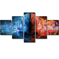 5 Piece Canvas Quotes Science Wall Decorations Inspiration Motivation Albert Einstein Brain Functions Canvas Poster